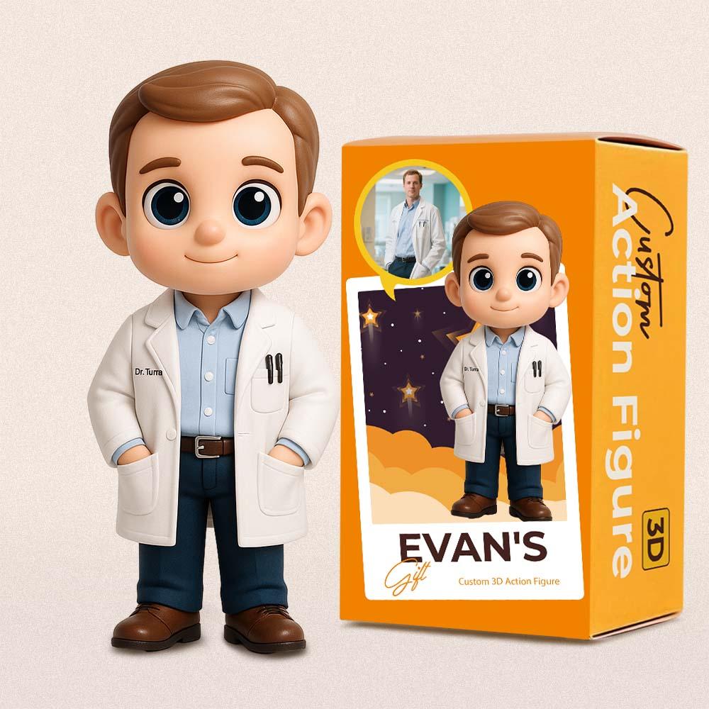 Custom 3D Action Figure From Your Photo Personalized Toy Figure Custom Action Figure Gifts For Doctors