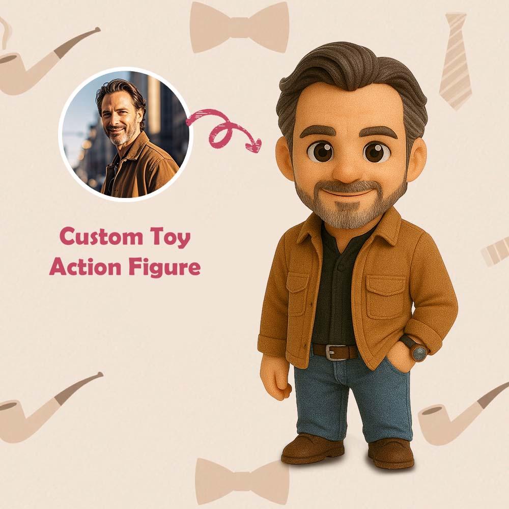 Custom Action Toy From Your Photo Personalized Toy Figure Custom Action Figure Gifts For Dad