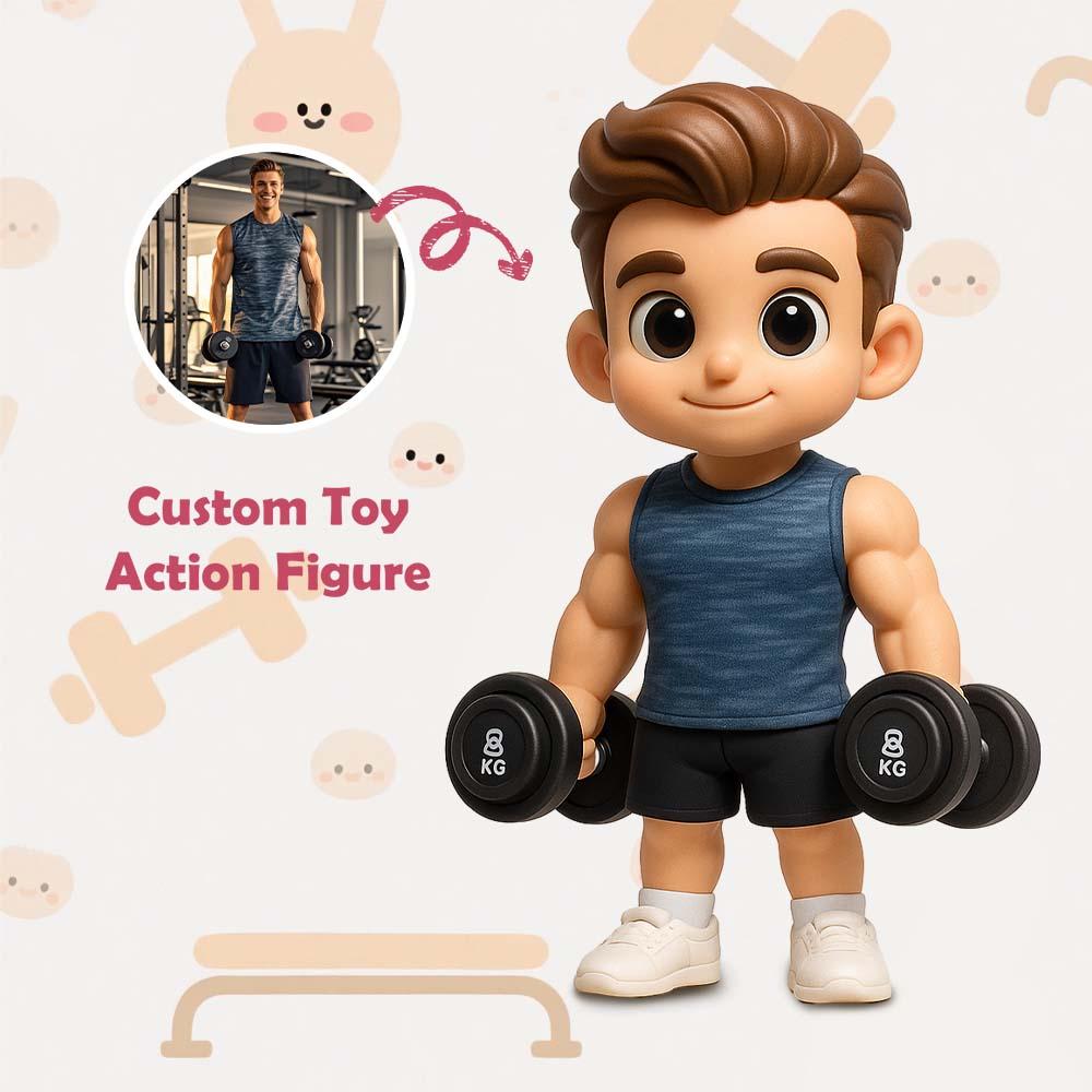Personalized 3D Action Figure Turn Your Photo into a Unique Gift for Sports Lover