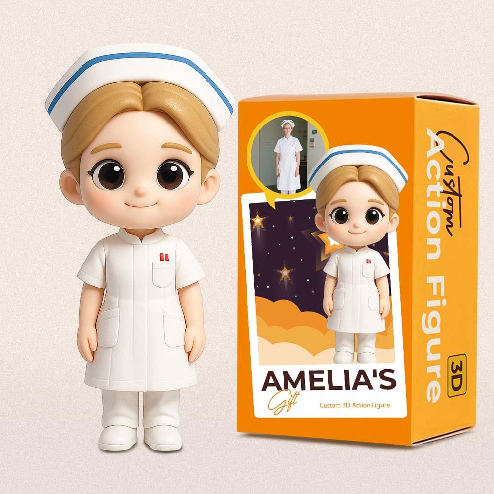 Personalized 3D Action Figure Turn Your Photo into a Unique Gift for Nurses