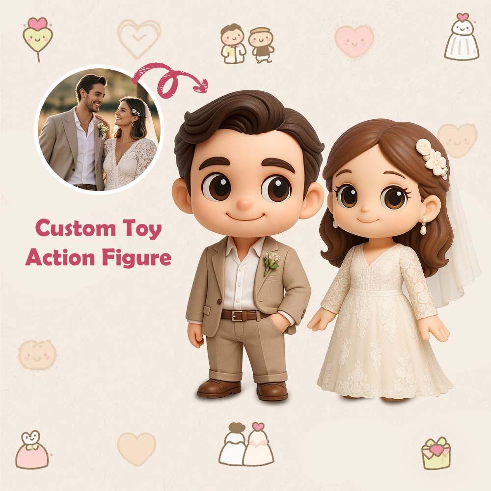 Custom 3D Action Figure From Your Photo Personalized Toy Figure to Him/Her Custom Action Figure Wedding Gifts