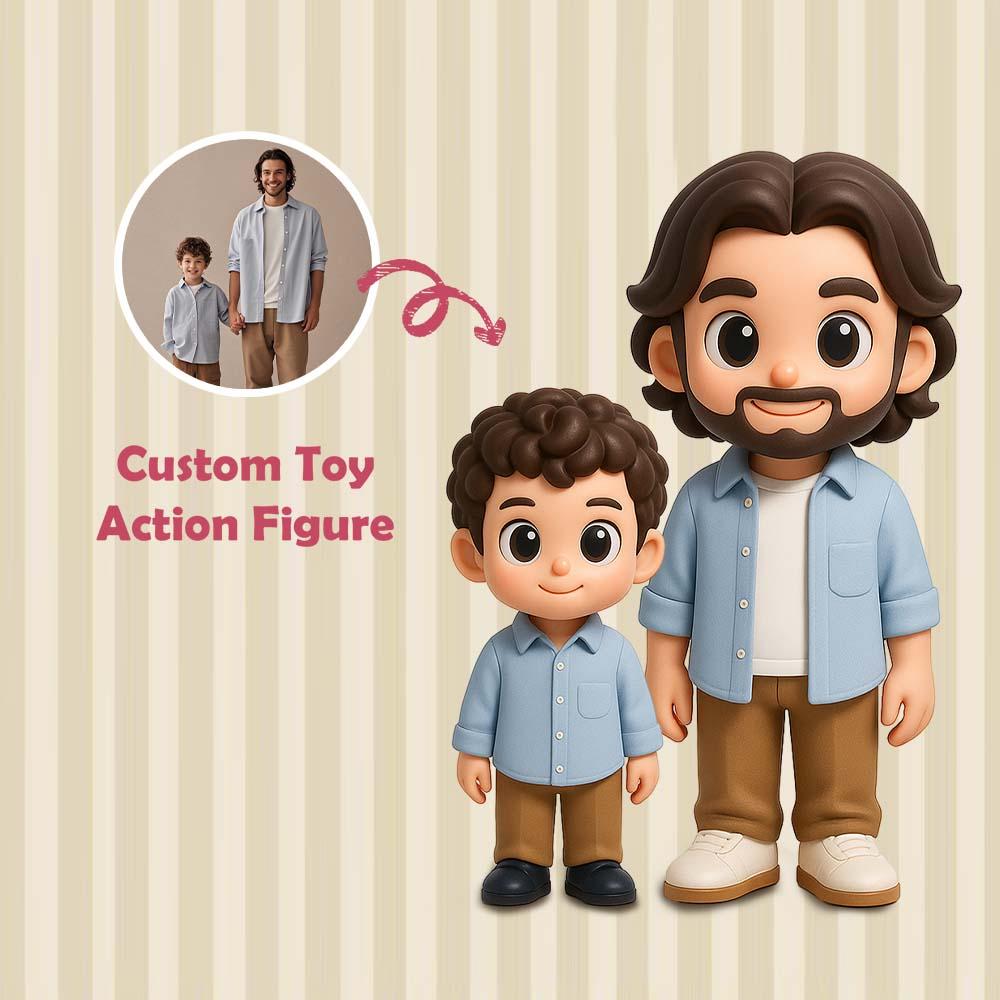Custom Action Toy From Your Photo Personalized Toy Figure Custom 3D Action Figure Gifts For Dad