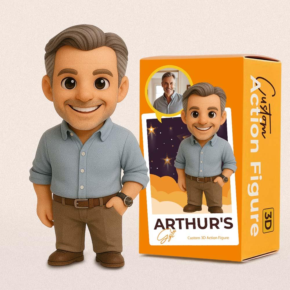 Custom Action Toy From Your Photo Personalized Toy Figure Custom Action Figure Gifts For Dad