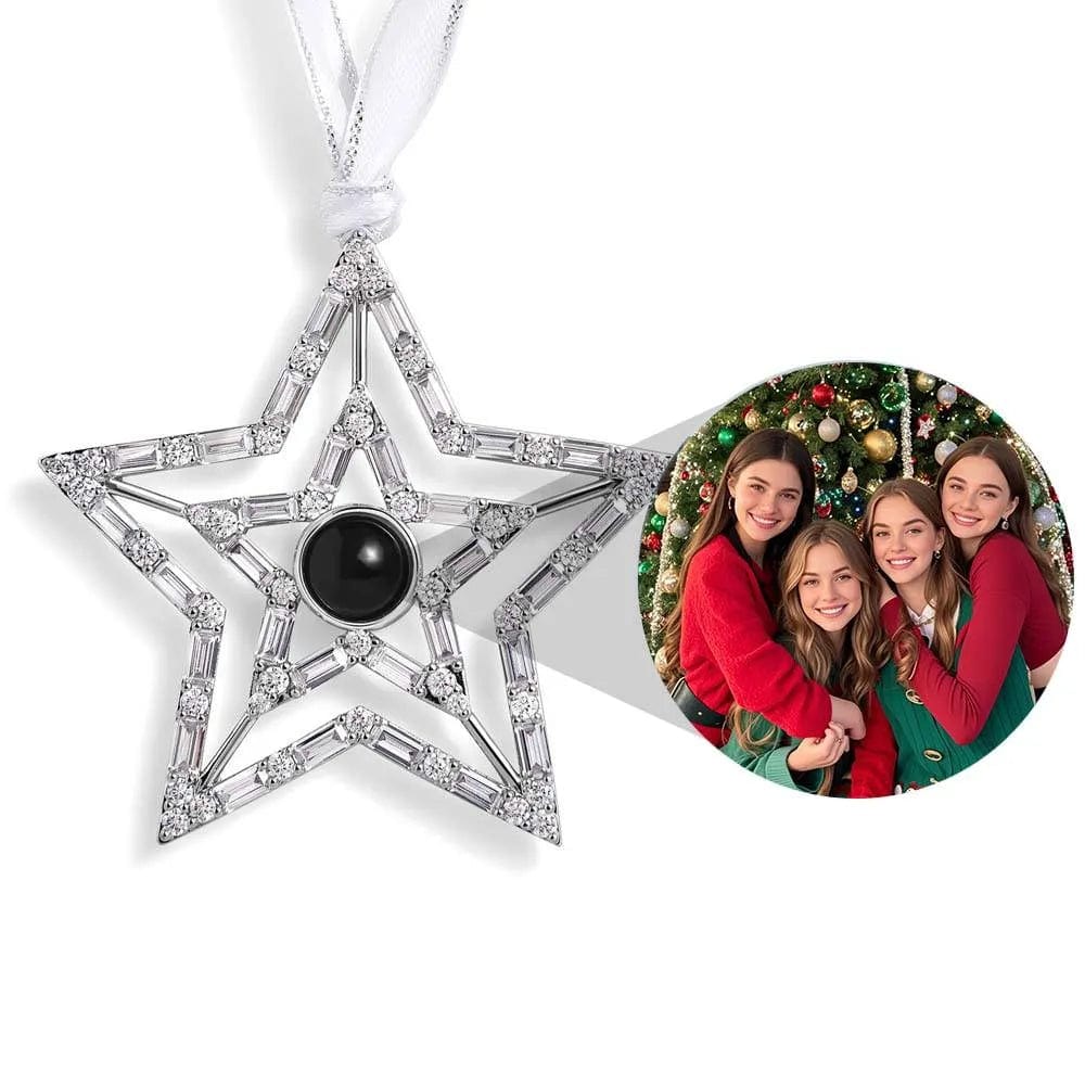 Personalized Projection Ornament Custom Photo Snowflake Christmas Gifts Multiple Styles