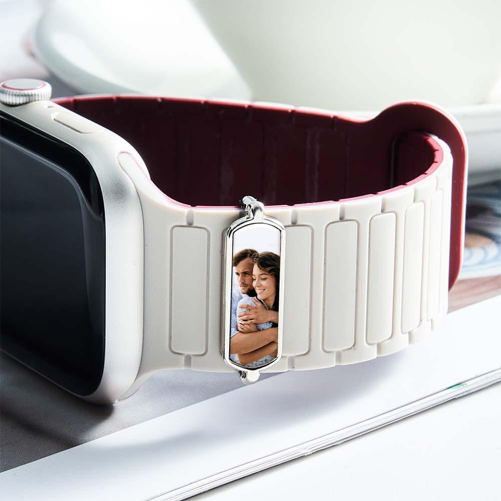 Personalized Photo Engraved Watch Charm – Custom Strap Accessory for Smartwatches Thoughtful Family Gift