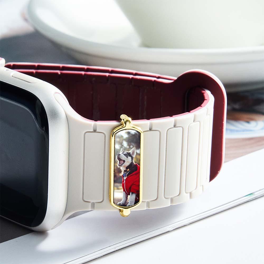 Personalized Photo Engraved Watch Charm – Custom Strap Accessory for Smartwatches Thoughtful Family Gift
