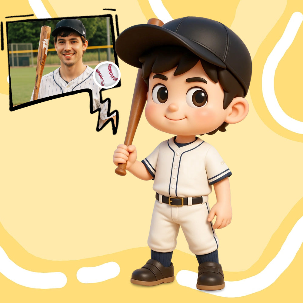 Custom Cartoon Style Sports Figure Based on Your Image Fun Personalized Toy