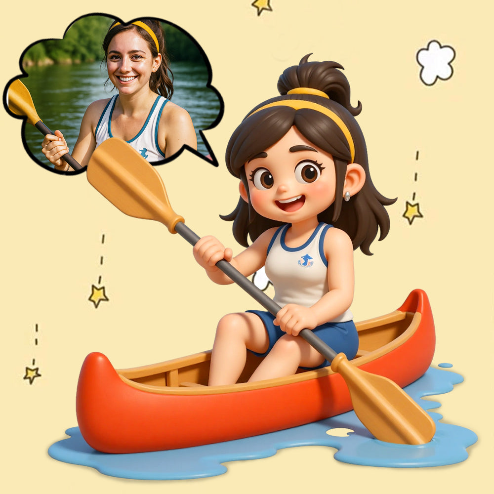 Custom Cartoon Style Sports Figure Based on Your Image Fun Personalized Toy