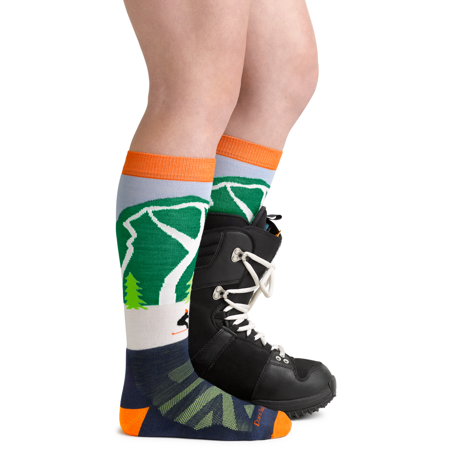 Kids Pow Cow Over-the-Calf Midweight Ski & Snowboard Sock-Last Chance