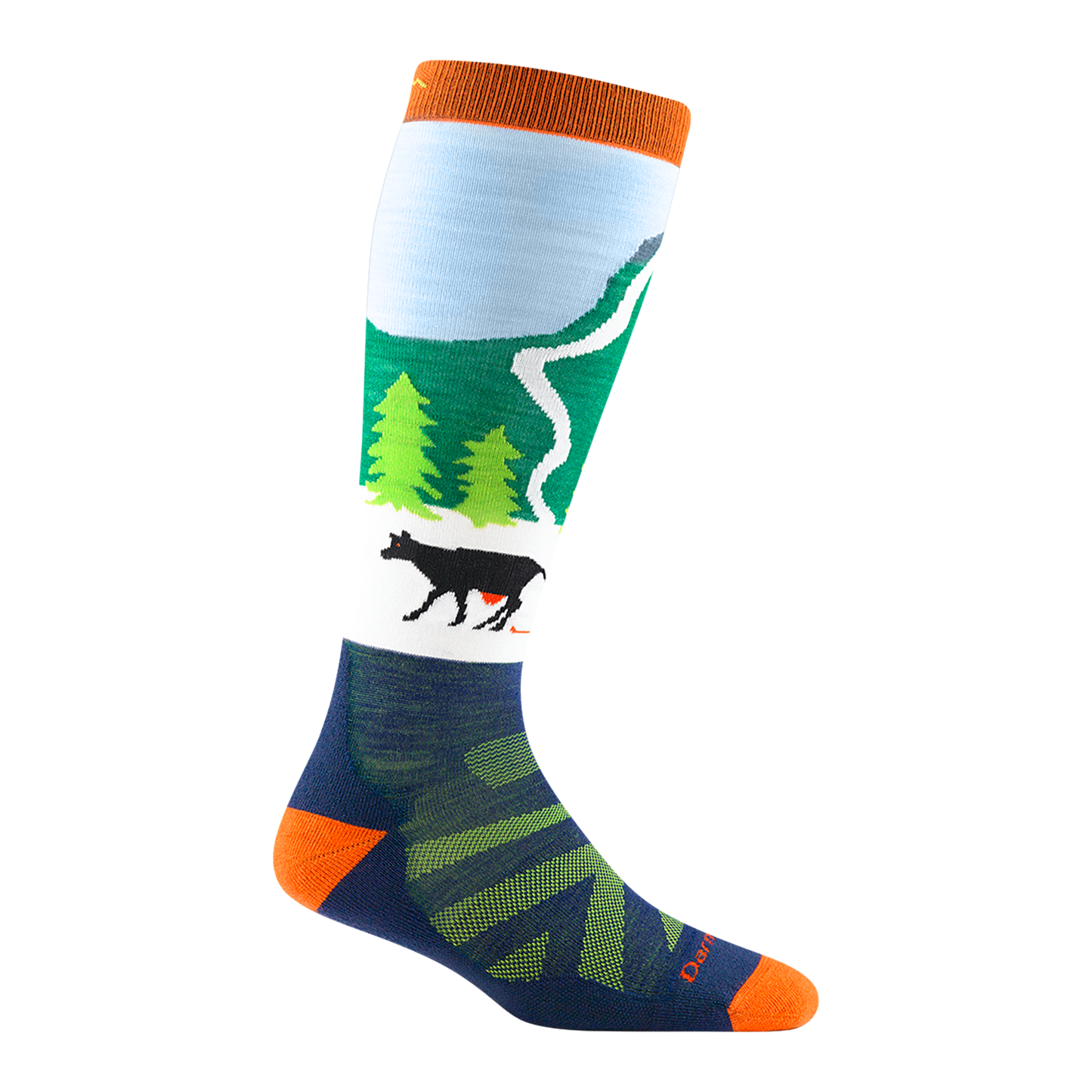 Kids Pow Cow Over-the-Calf Midweight Ski & Snowboard Sock-Last Chance
