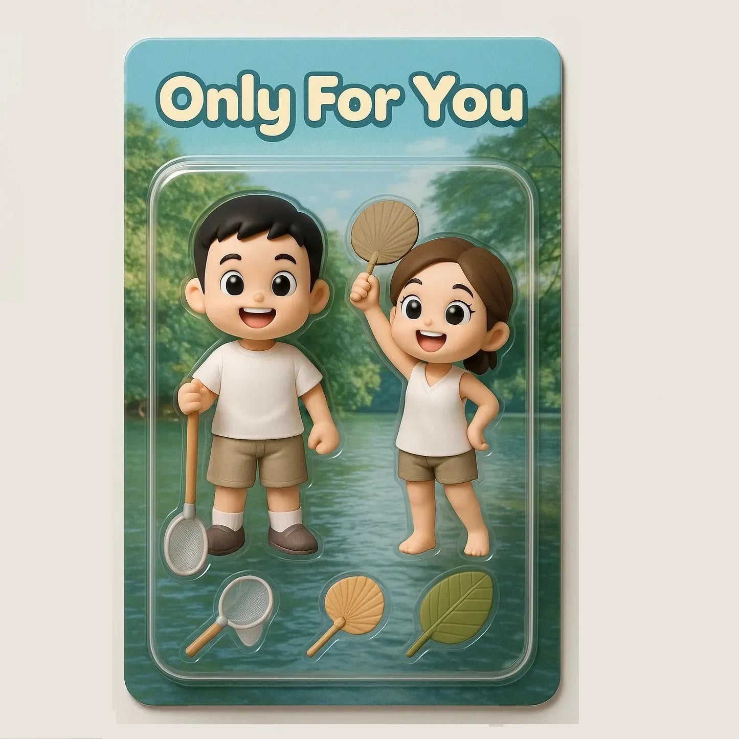 Full Body Custom Action Figure Pack Packaging Toy Box Style Art Gift Personalized Acrylic Fridge Magnets Couple's Gifts Wedding Gifts