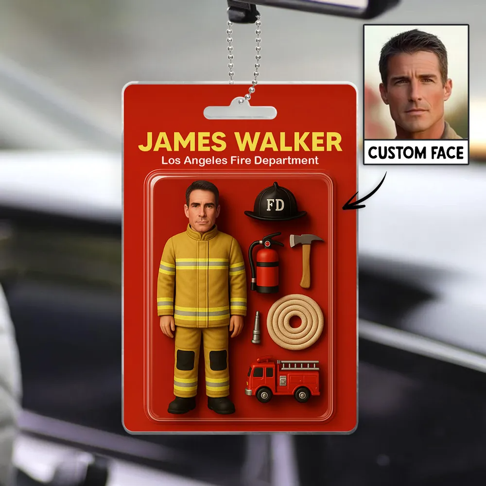 Custom Action Figure Pack Packaging Toy Box Style Art Gift Personalized Acrylic Car Hanger