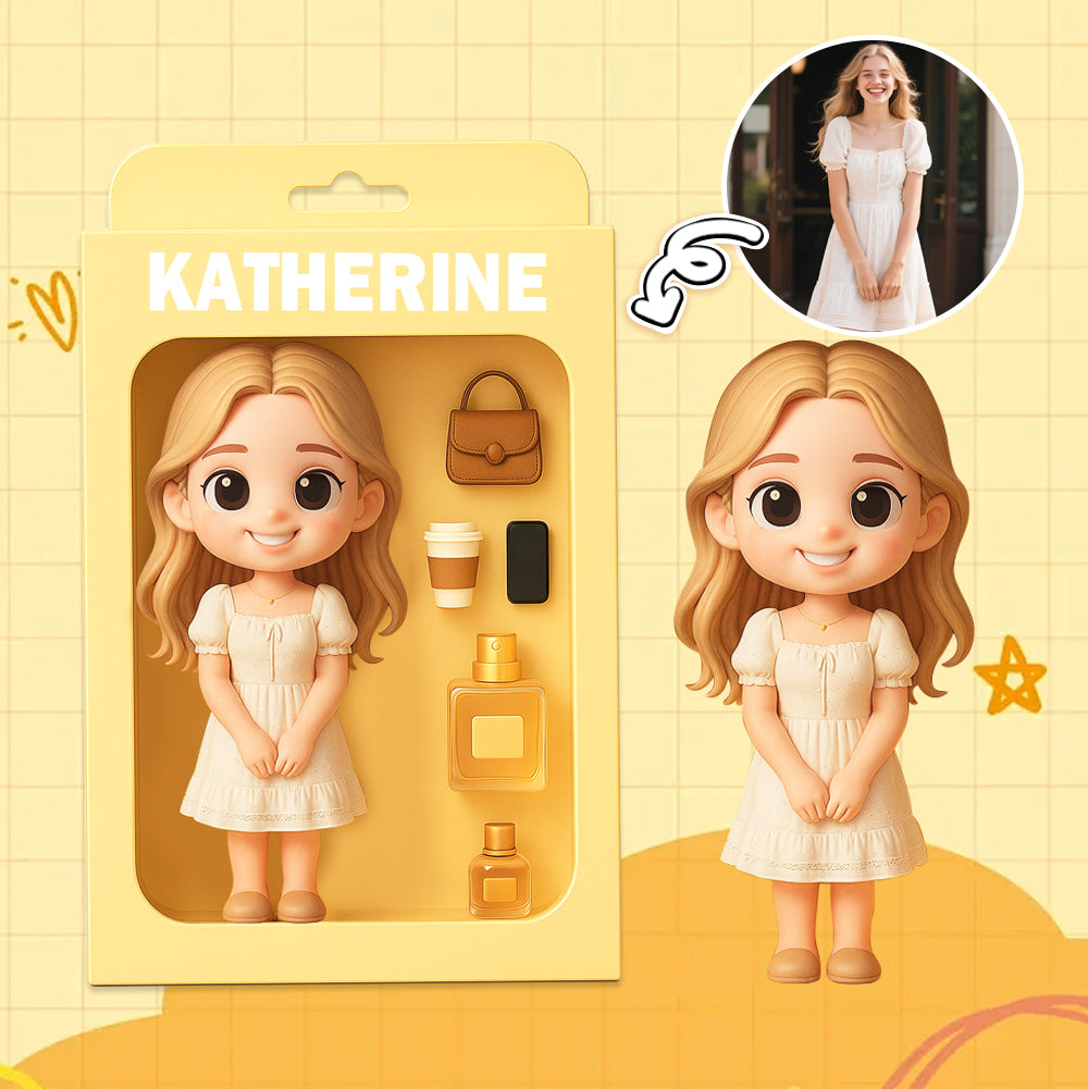 Create Your Own Blind Box Inspired 3D Cartoon Character Figurine Unique Collectible Toy Made from Your Photo