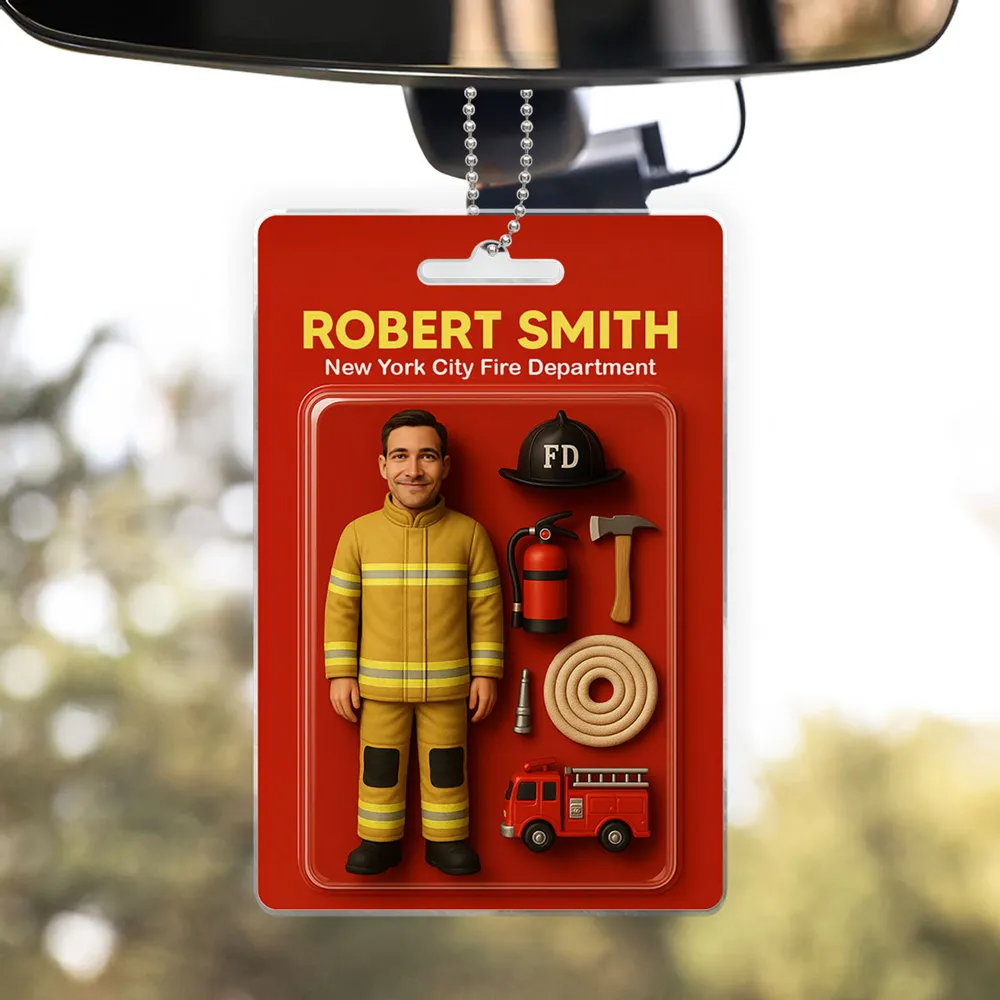 Custom Action Figure Pack Packaging Toy Box Style Art Gift Personalized Acrylic Car Hanger