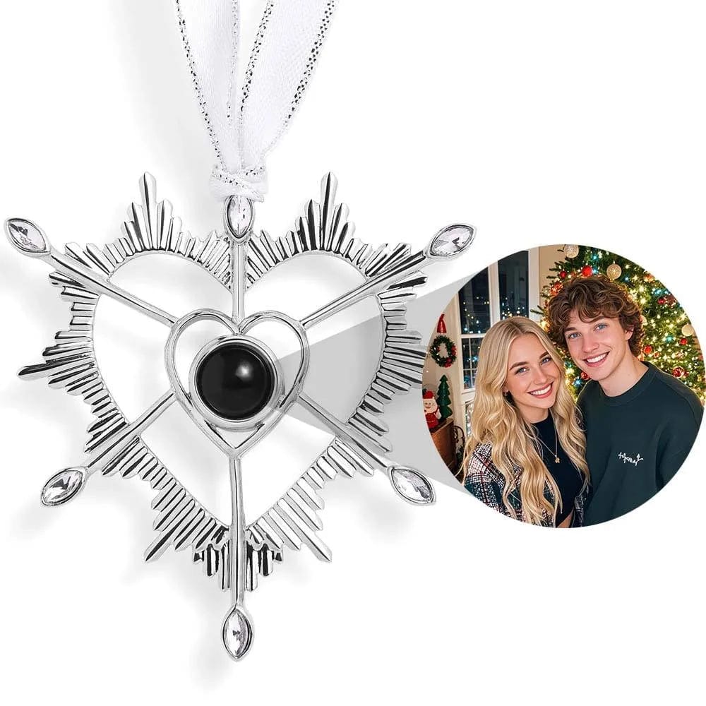 Personalized Projection Ornament Custom Photo Snowflake Christmas Gifts Multiple Styles