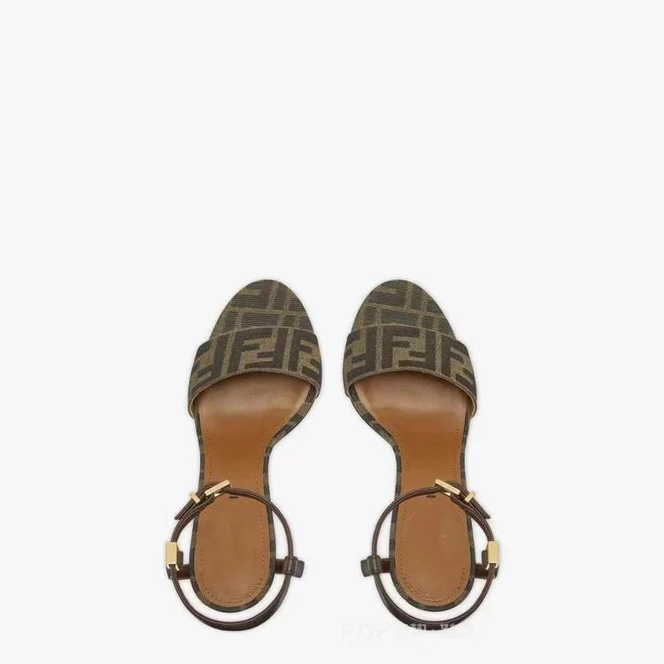 New Fashionable Thick Heel Fish Mouth Strip Sandals 1024022101