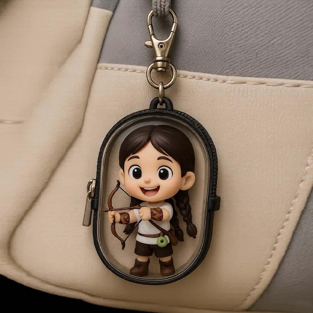 Backpack Buddy Mini Figure – Personalized 3D Keychain Made from Real Image