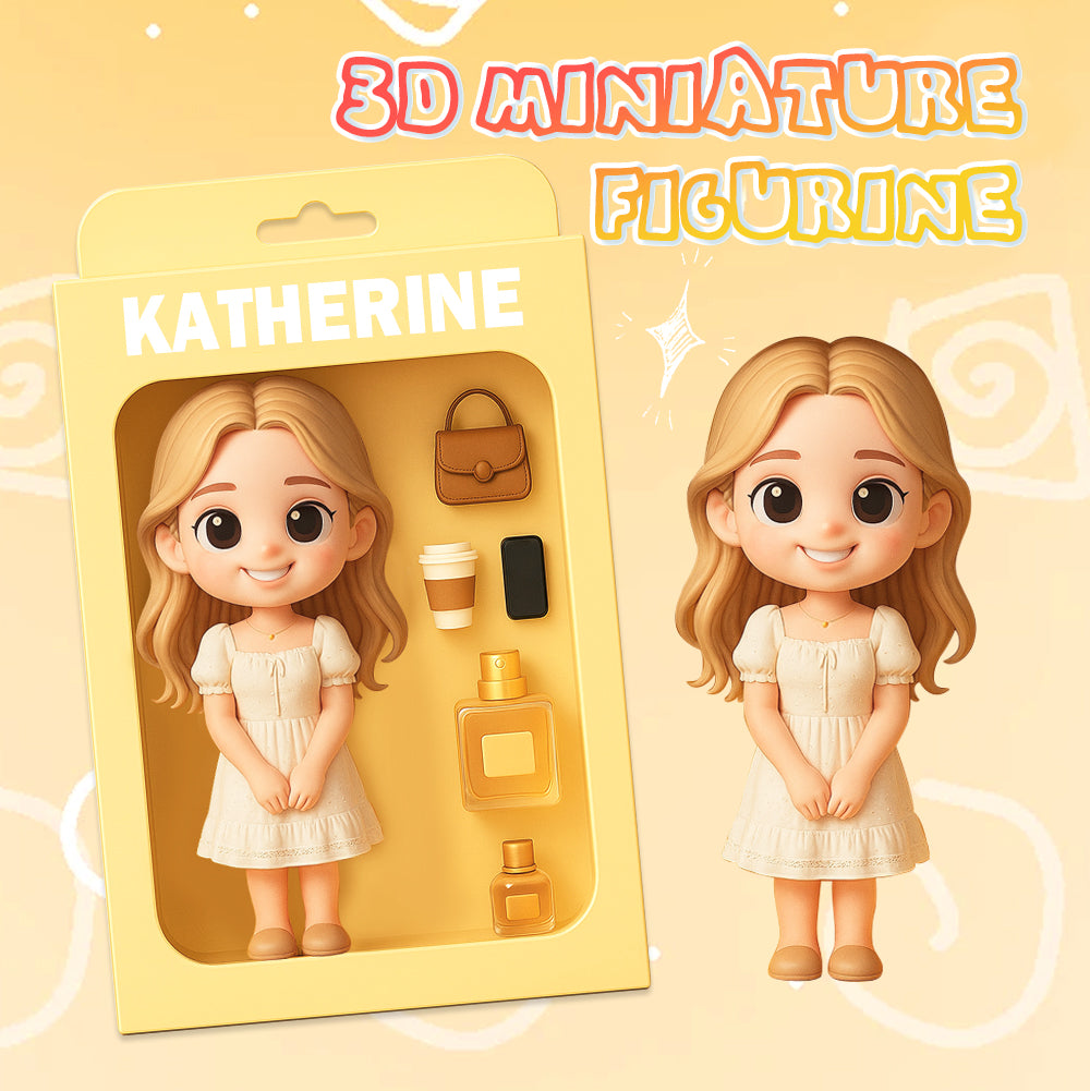 Create Your Own Blind Box Inspired 3D Cartoon Character Figurine Unique Collectible Toy Made from Your Photo