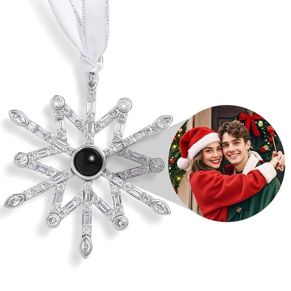 Personalized Projection Ornament Custom Photo Snowflake Christmas Gifts Multiple Styles