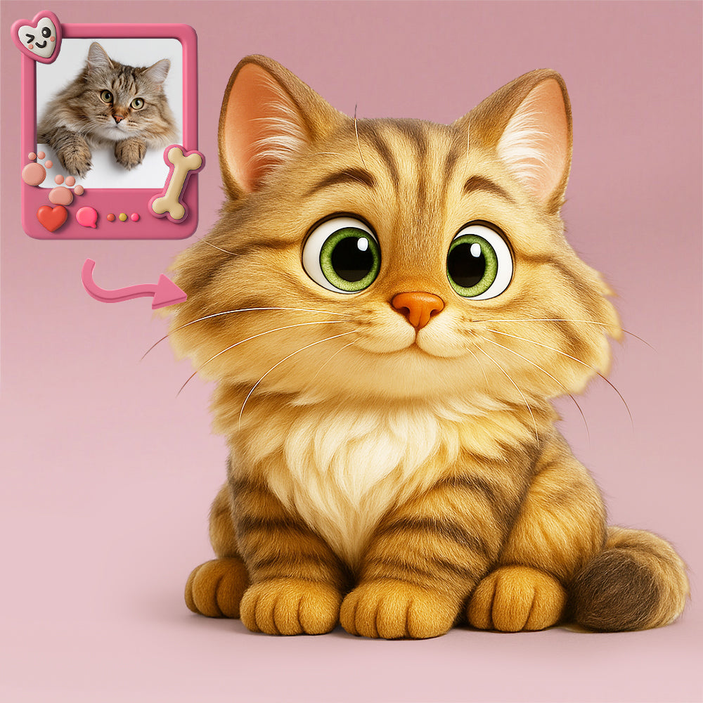 Custom Cartoon Style 3D Pet Figurine Personalized Cute Animal Sculpture Gift for Pet Lovers