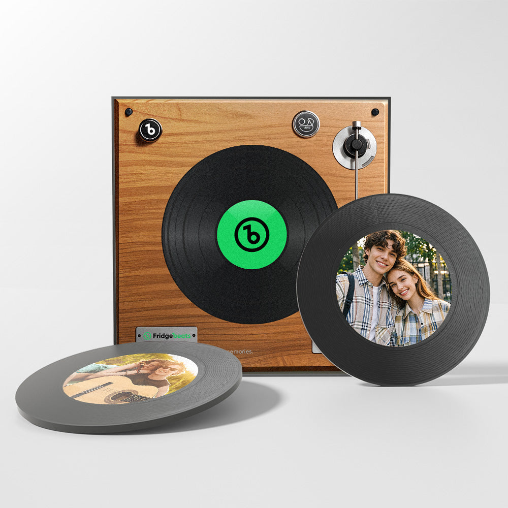 Upgraded Personalized Music Fridge Magnet That Play Songs Record Supports 1-6 Songs Gifts for Mum