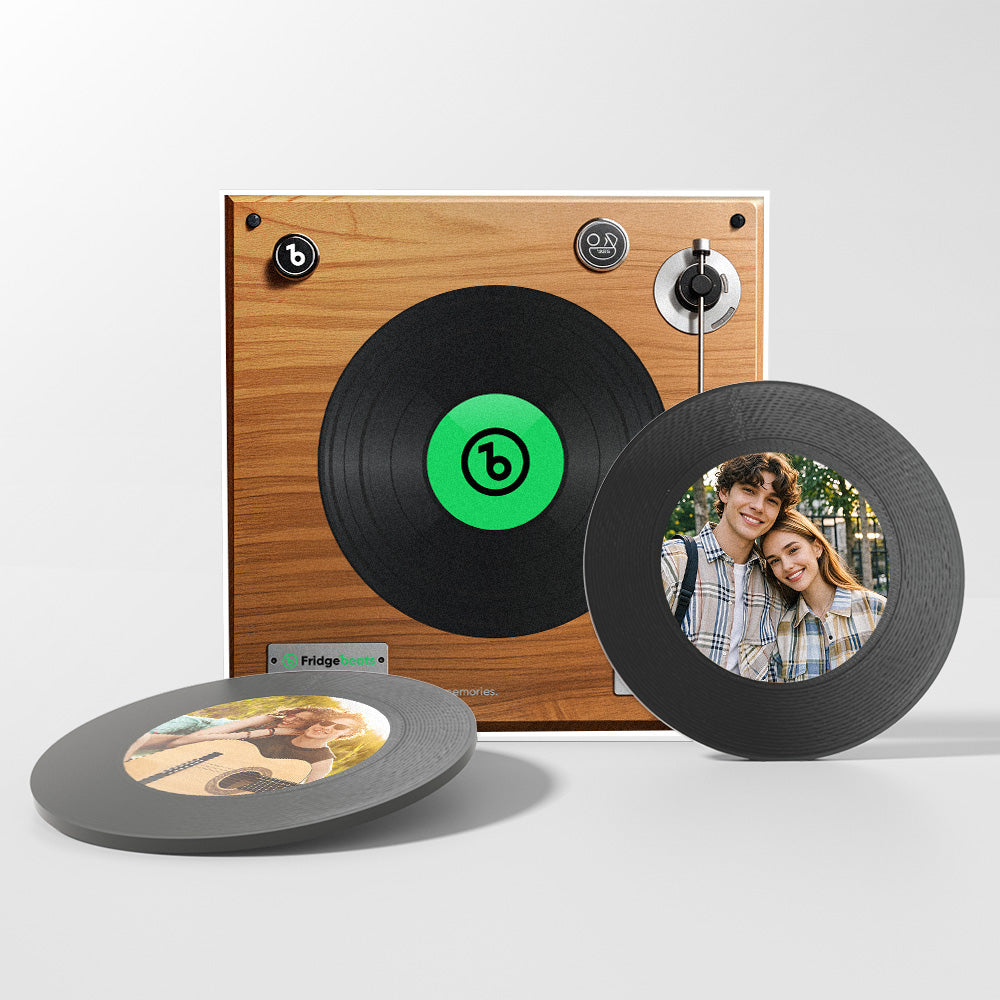 Upgraded Personalized Music Fridge Magnet That Play Songs Record Supports 1-6 Songs Gifts for Mum