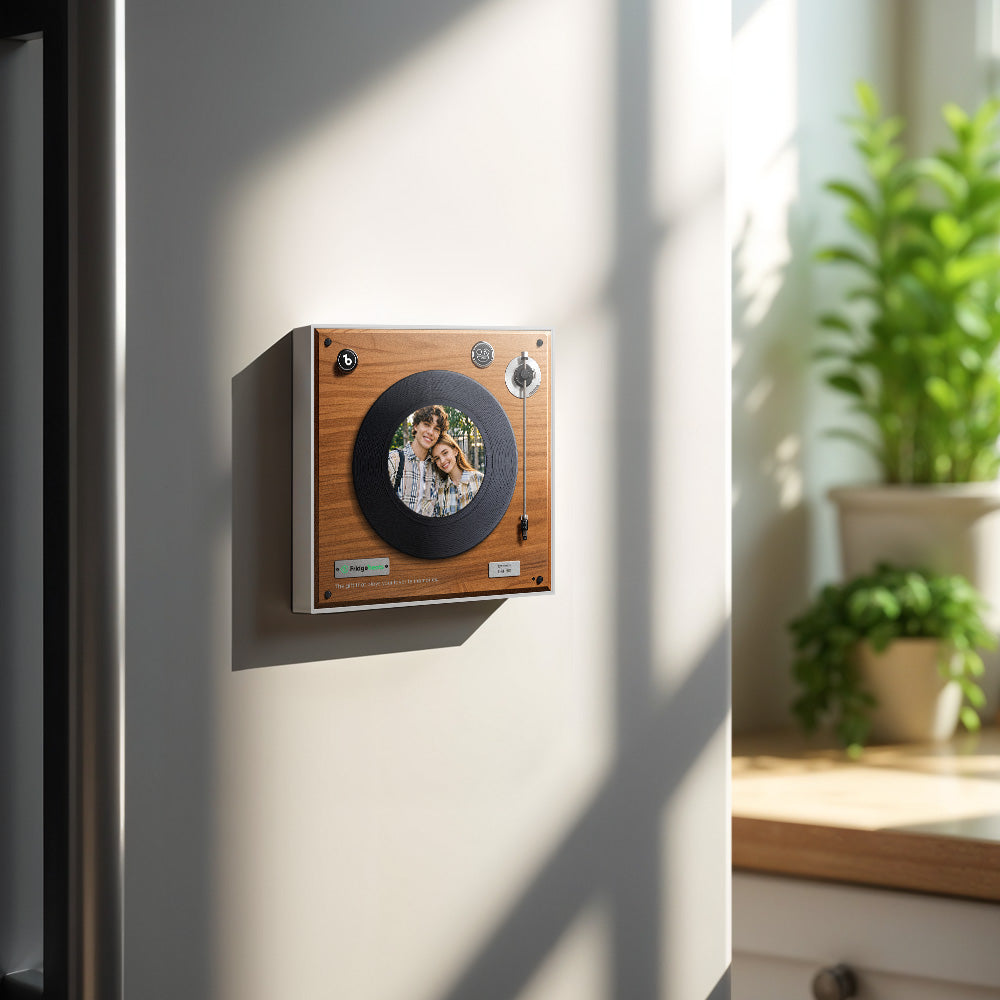 Upgraded Personalized Music Fridge Magnet That Play Songs Record Supports 1-6 Songs Gifts for Mum