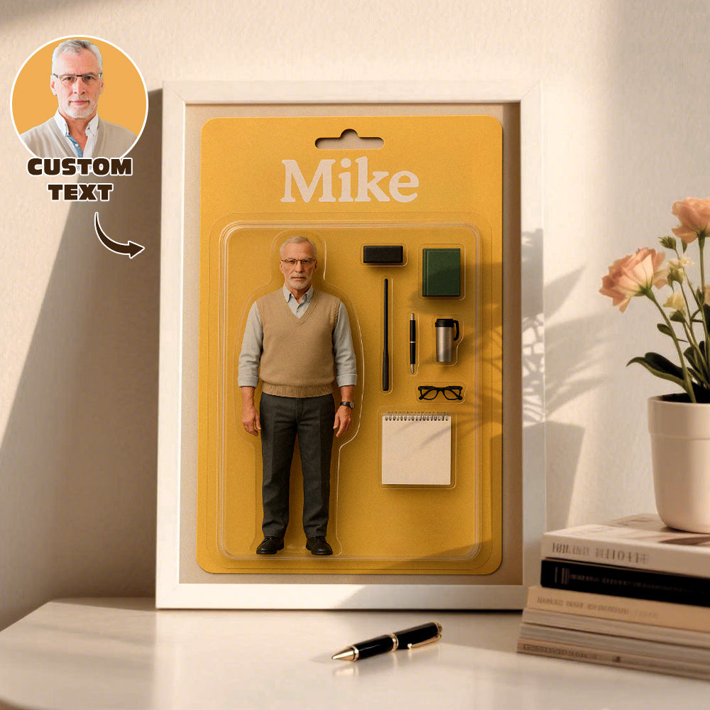 Custom Action Figure Portraits | Personalized Toy Box Art | Custom Photo Frame Decorations Father's Day Gifts