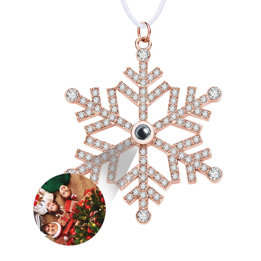 Personalized Projection Ornament Custom Photo Snowflake Christmas Gifts Multiple Styles