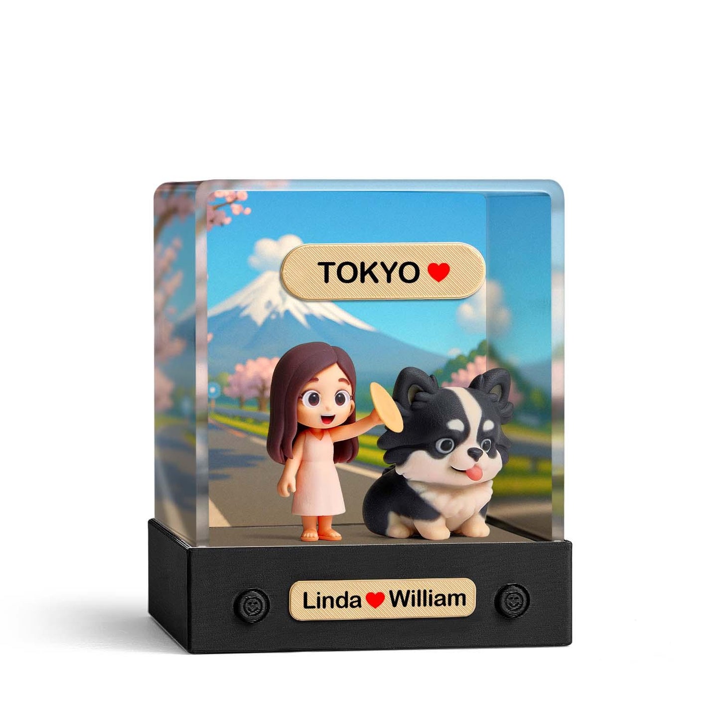 Custom 3D Action Figure Acrylic Box Decoration From Your Photo Personalized Background Toy Figure Custom Action Figure Gifts For Him/Her
