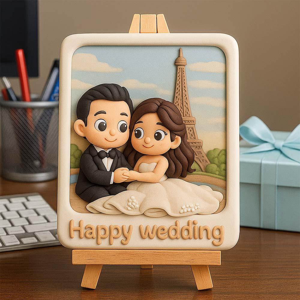 Custom Figurine 3D Printed Couple Gift Custom Photo Decoration Romantic Personalized Wedding Decoration
