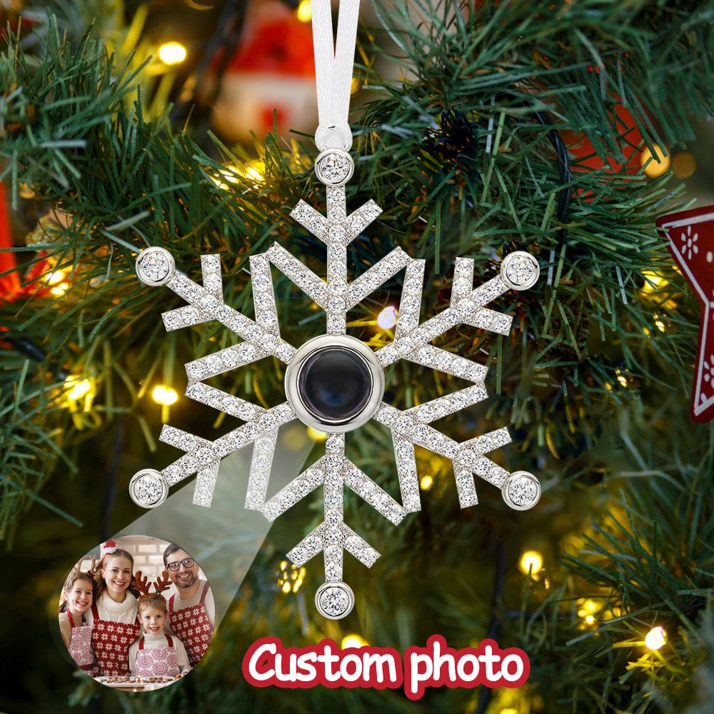 Personalized Projection Ornament Custom Photo Snowflake Christmas Gifts Multiple Styles