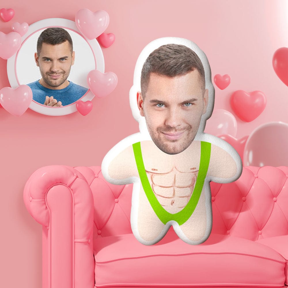 Pillow Face Mankini Minime Throw Pillow Custom Face Gifts Personalized Photo Minime Pillow