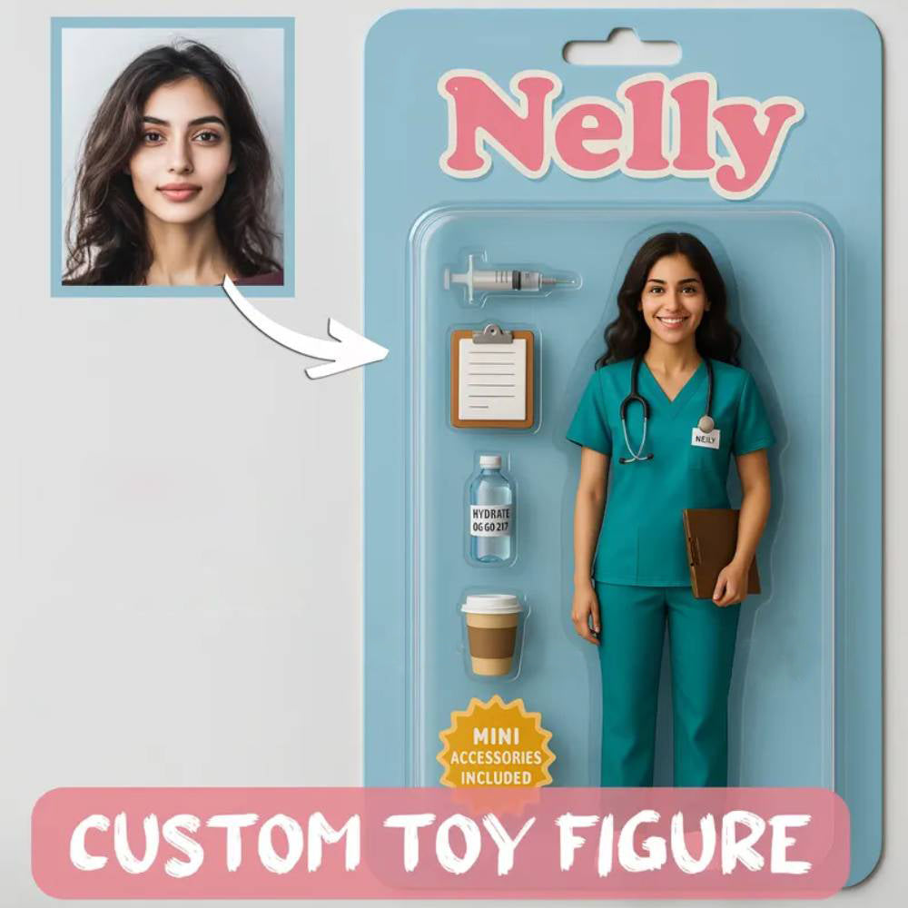 Custom Action Figure Pack Packaging Toy Box Style Art Gift Personalized Acrylic Car Hanger