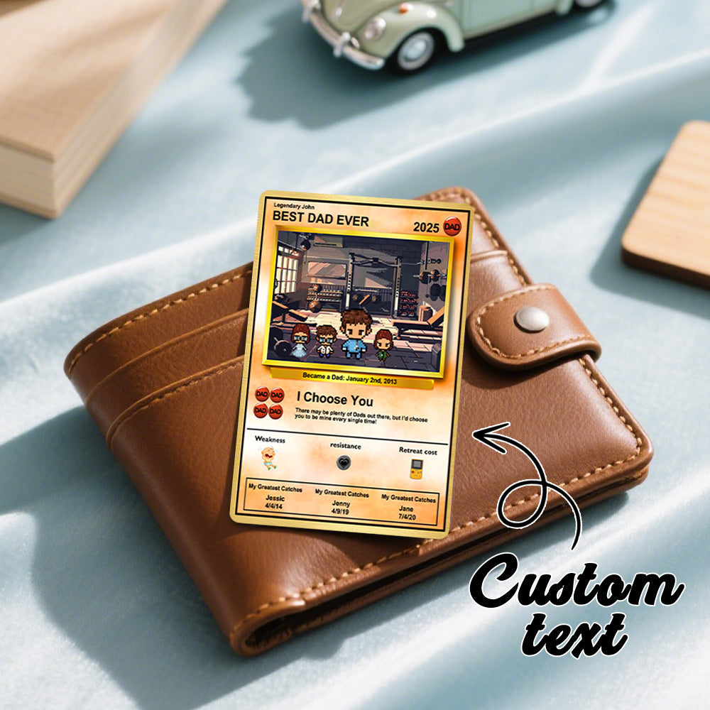 Father's Day Poke Card Custom Poke Card Gift For Dad, Father's Day Gift, Custom Present