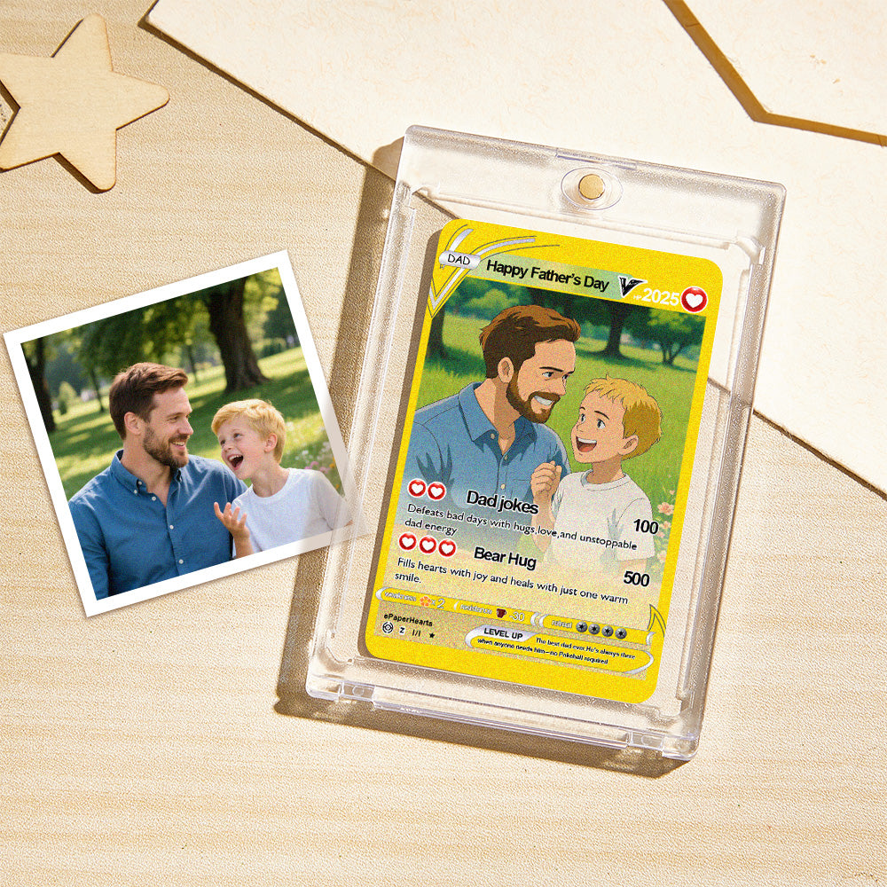 Father's Day Poke Card Custom Poke Card Gift For Dad, Father's Day Gift, Custom Present