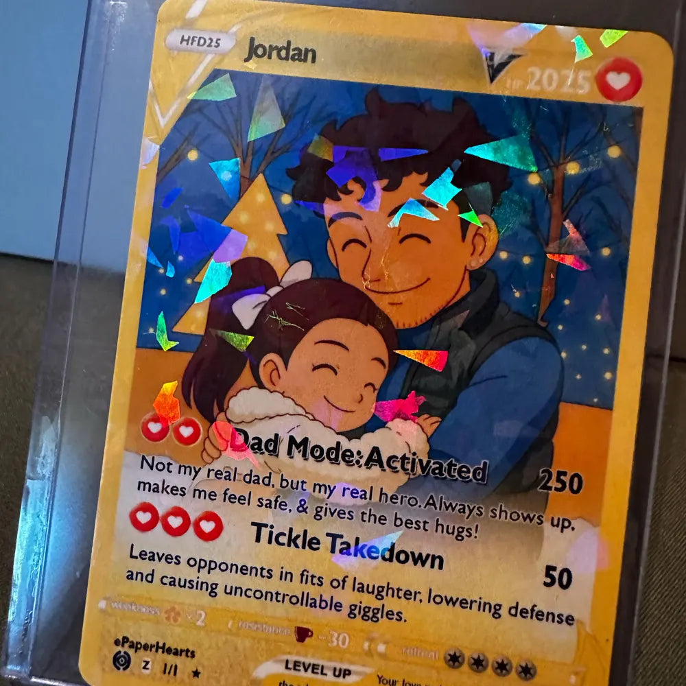 Father's Day Poke Card Custom Poke Card Gift For Dad, Father's Day Gift, Custom Present