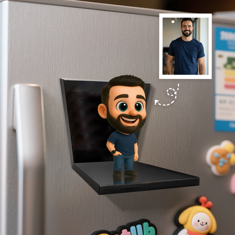 Personalized Kids Cartoon Fridge Magnet Custom 3D Character from Photo Unique Gift for Children
