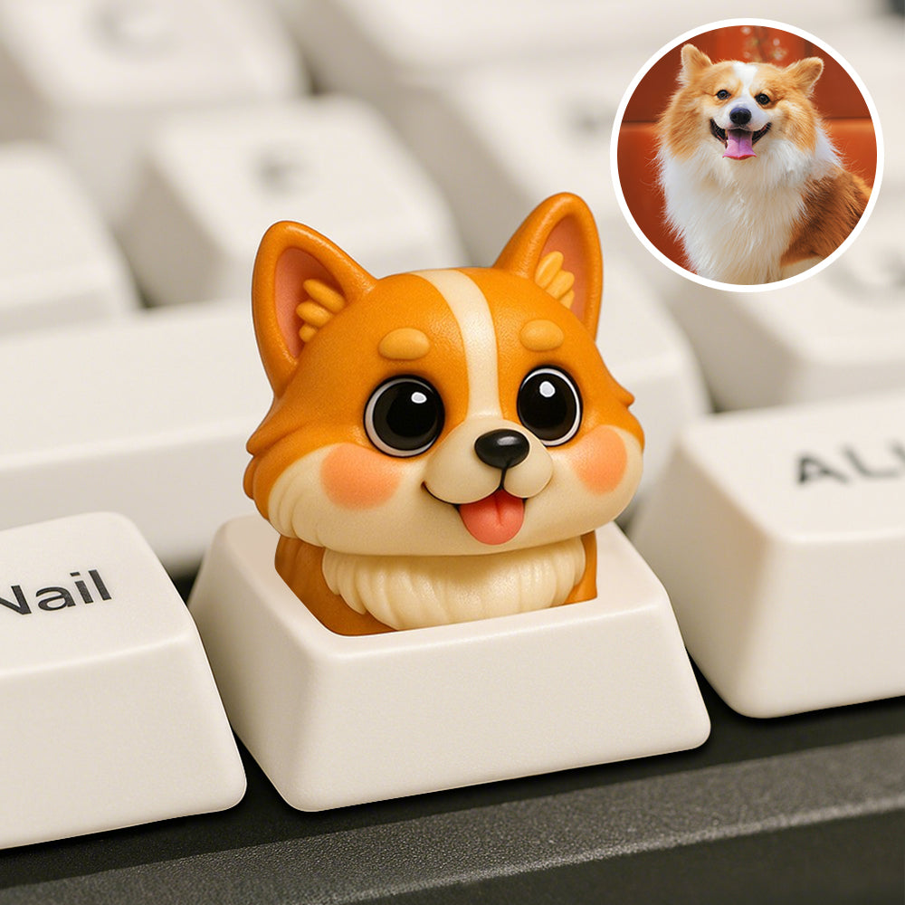 3D Printed AI Big Head Keycap Custom Keyboard Accessory Creative Trendy Gift