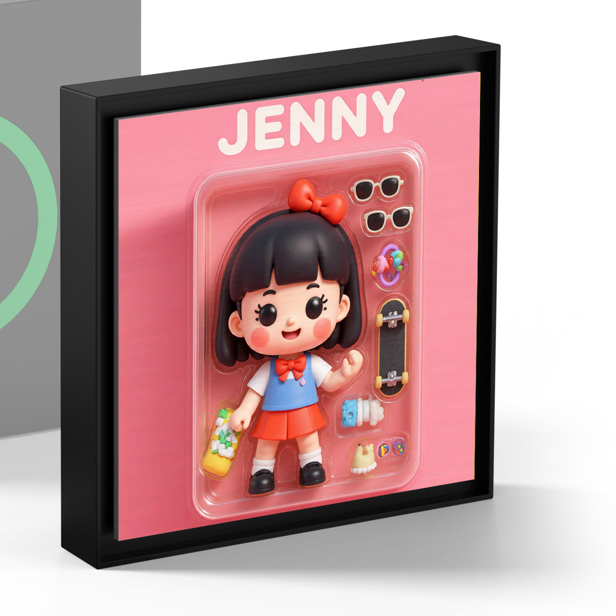 Custom Action Figure AI Photo Personalized Toy Box Art Style Music Fridge Magnets That Can Play Songs Gift for Couple