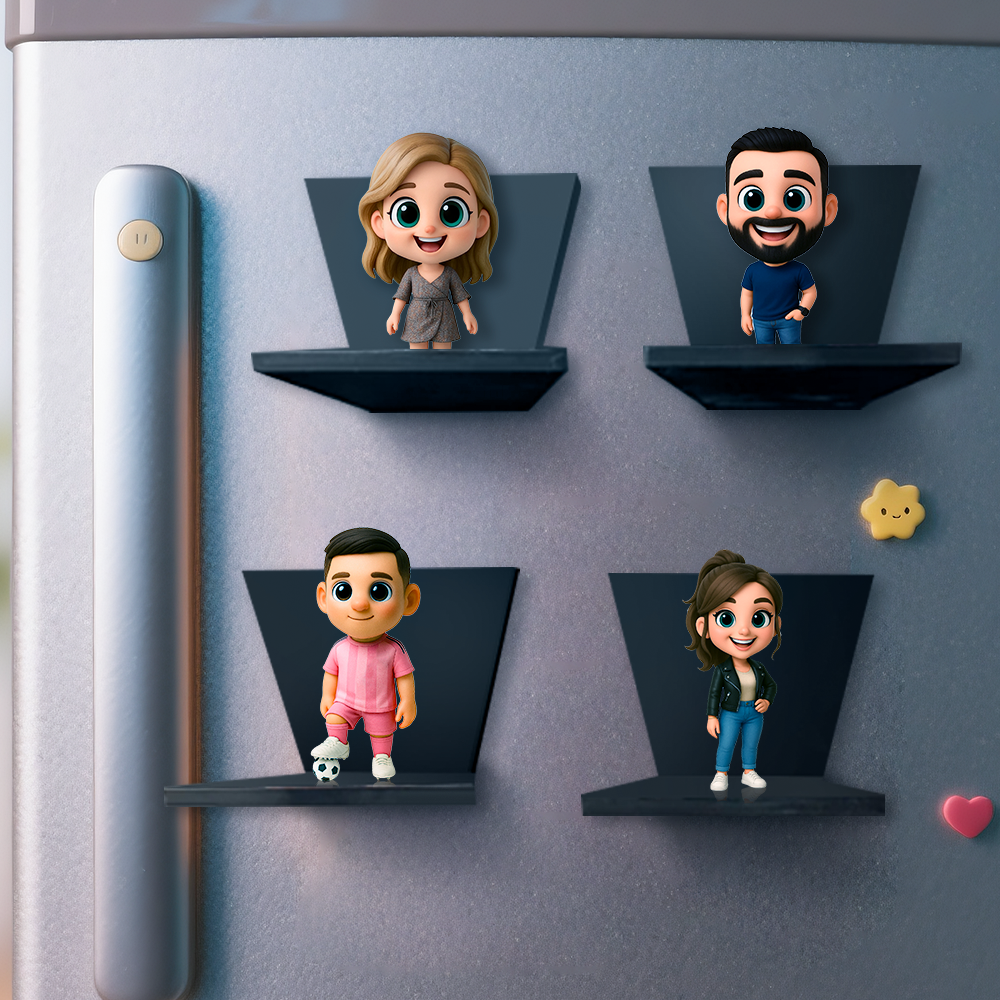 Personalized Kids Cartoon Fridge Magnet Custom 3D Character from Photo Unique Gift for Children