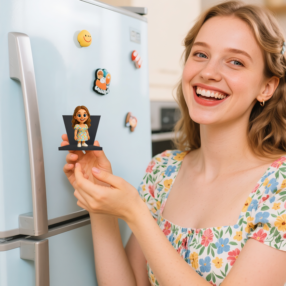 Personalized Kids Cartoon Fridge Magnet Custom 3D Character from Photo Unique Gift for Children