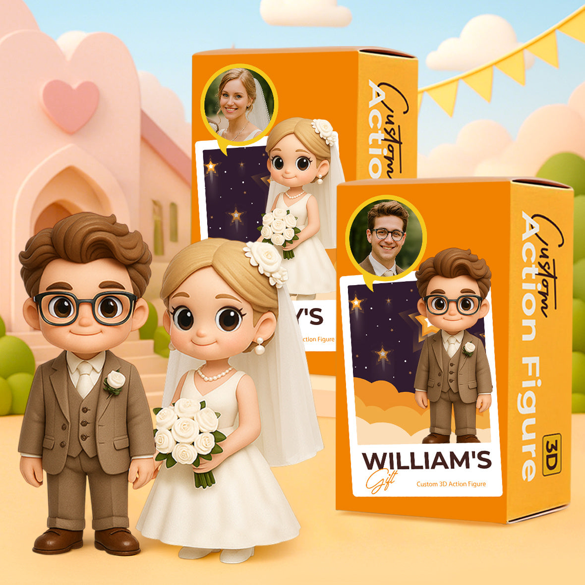 Personalized 3D Mini Figure Custom Cartoon Style Doll from Your Photo Unique Collectible Gift for Her or Him