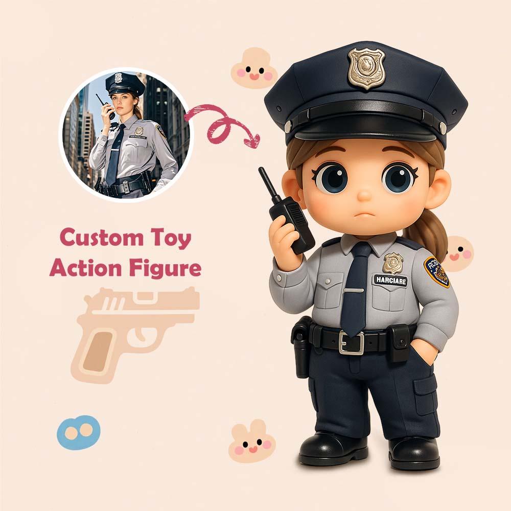 Personalized 3D Action Figure Turn Your Photo into a Unique Gift for Policeman/Policewoman