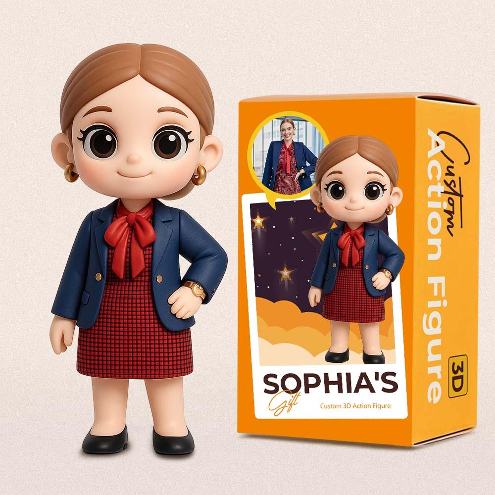 Custom 3D Action Figure From Your Photo Personalized Toy Figure to Boss Custom Action Figure Gifts For Boss