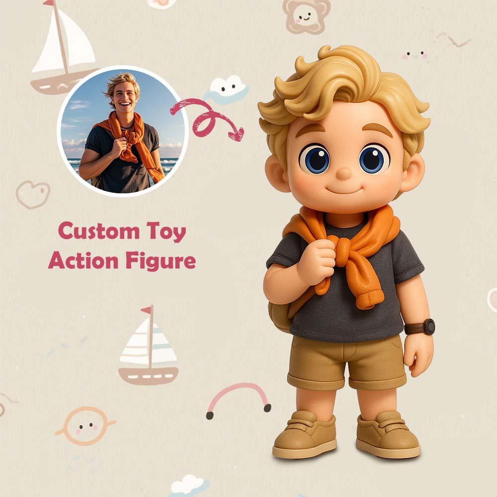Custom 3D Action Figure From Your Photo Personalized Toy Figure  to Travel Lover