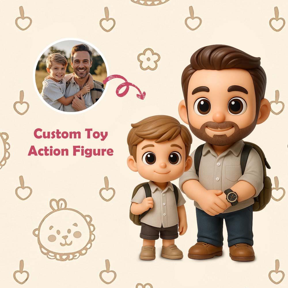 Custom Toy Figure 3D Mini Figures Personalization Photo Blind Box Gifts For Dad
