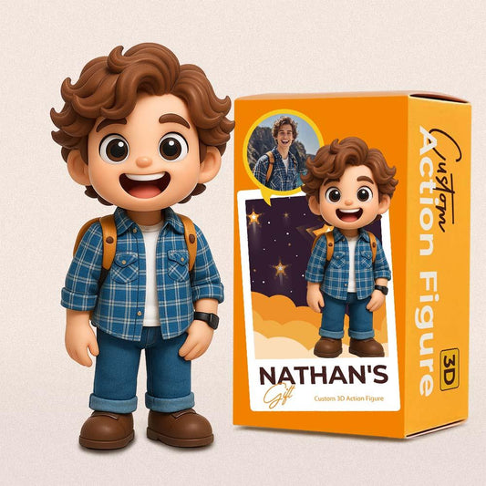 Personalized 3D Action Figure Turn Your Photo into a Unique Gift for Travel Lover