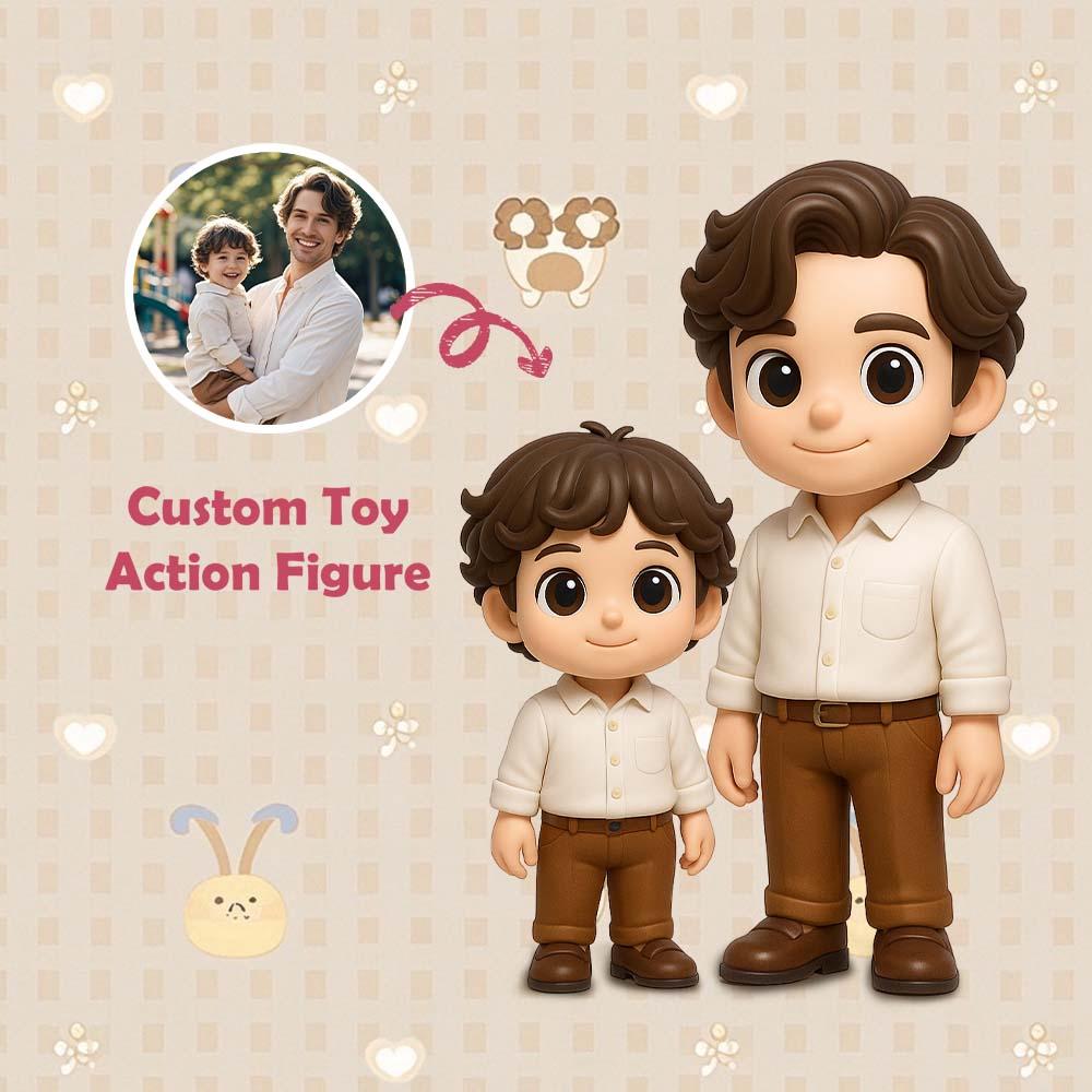 Custom Dad 3D Action Figure from Photo Unique & Thoughtful Photo Personalized Toy Figure to Dad Custom Action Figure Gifts For Father's Day