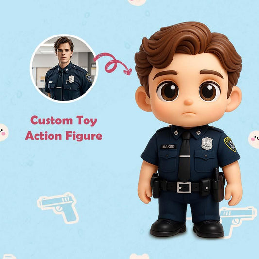 Custom Toy Figure 3D Policeman Mini Figures Personalization Photo Blind Box Gifts For Him/Her